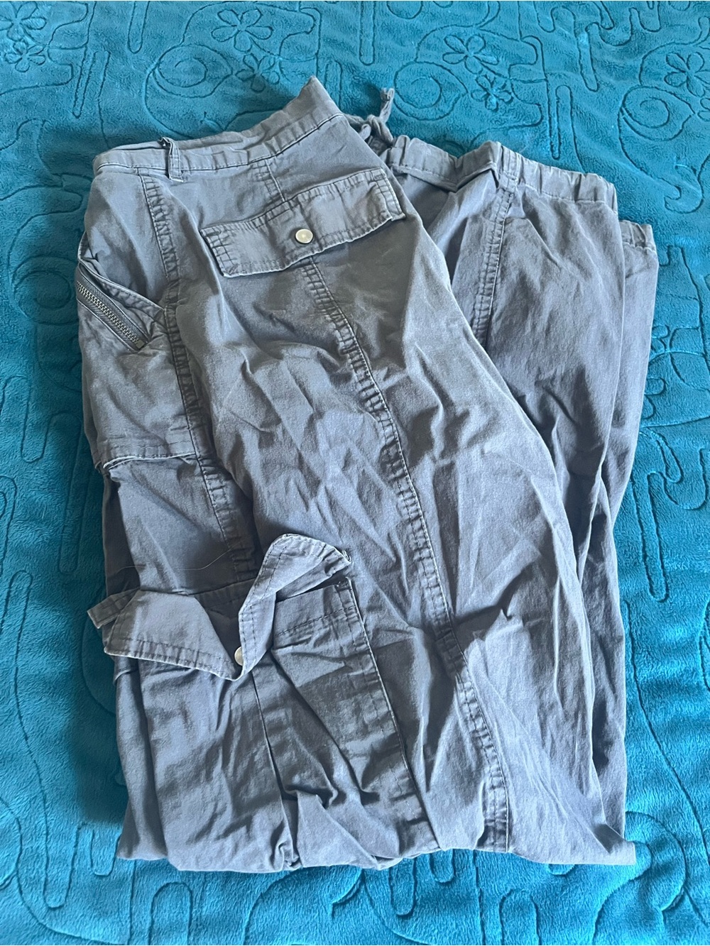 Women's Straight Leg Utility Pants in Slate Gray